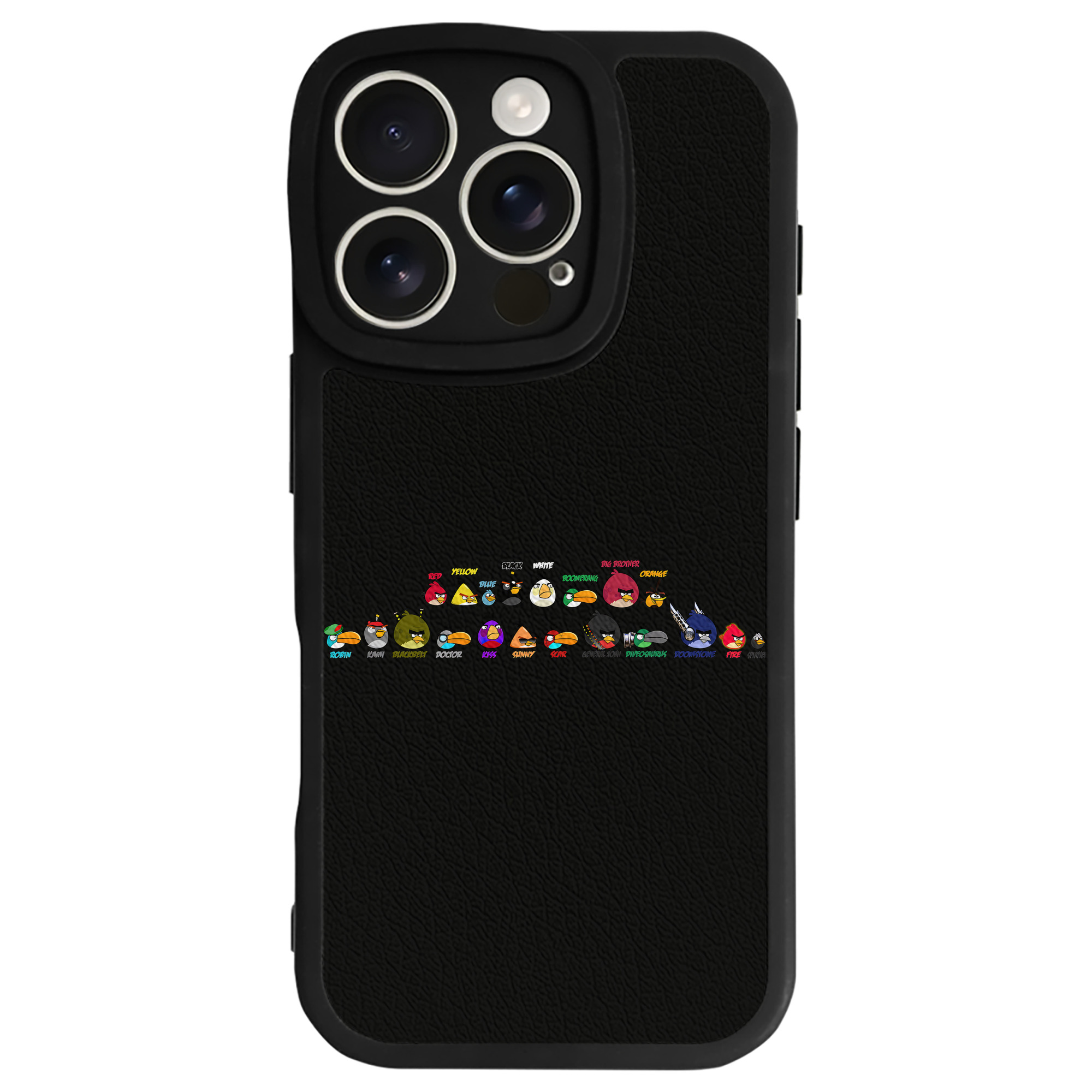 （画像用） Angry Birds アングリーバード 【iPhone 16シリーズ対応】シリコンスマホケース（レザー調） 材質：シリコン